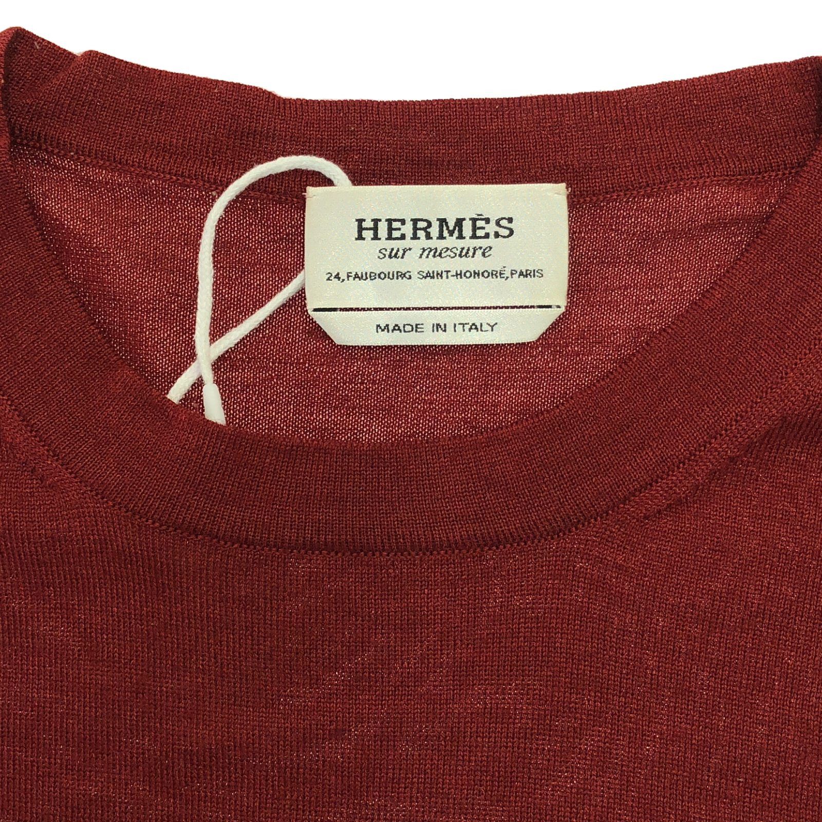 Hermes Hermes Hermes Knit Cashmere Silk Knitwear Leather Tops Size ONE SIZE - 5 Thumbnail