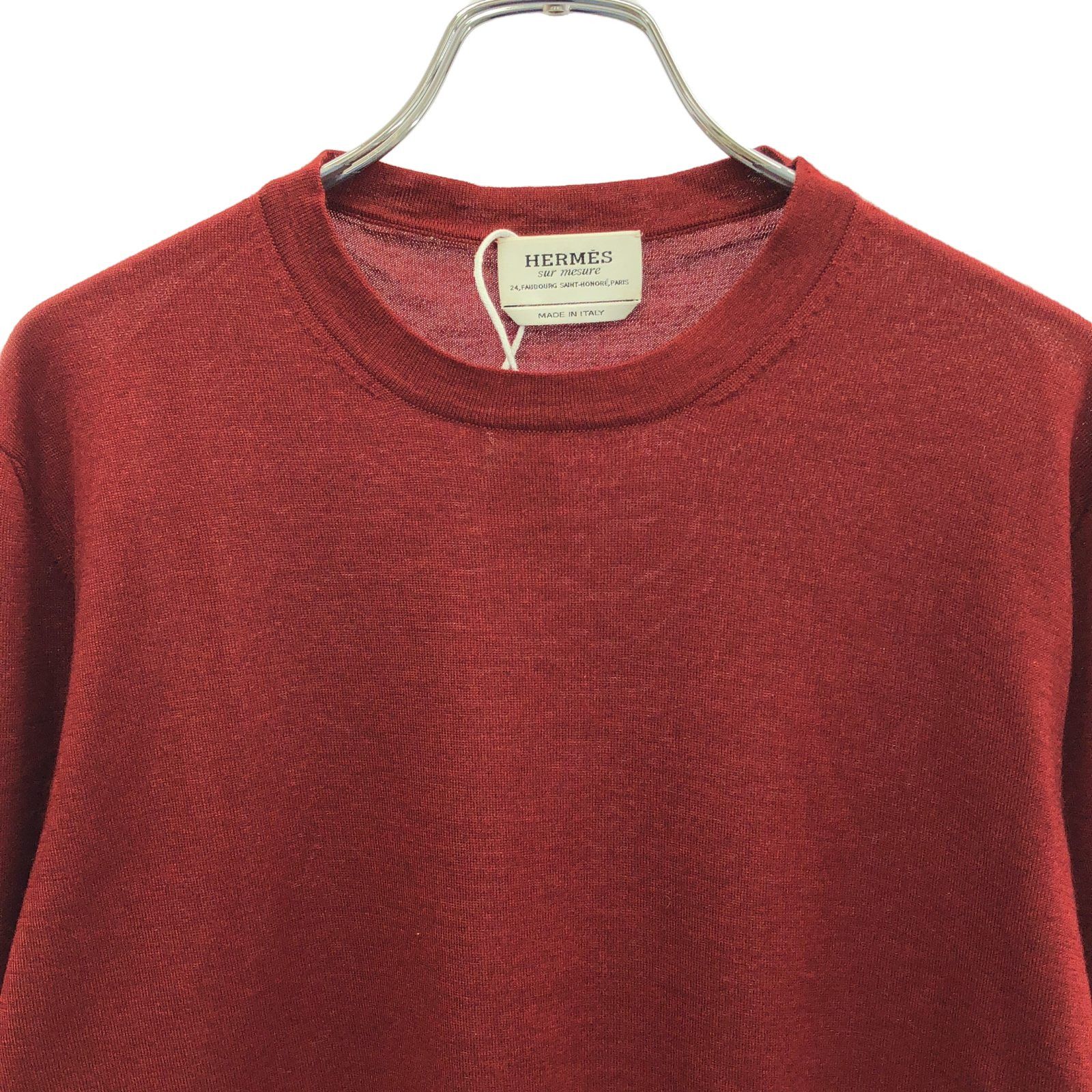 Hermes Hermes Hermes Knit Cashmere Silk Knitwear Leather Tops Size ONE SIZE - 3 Thumbnail