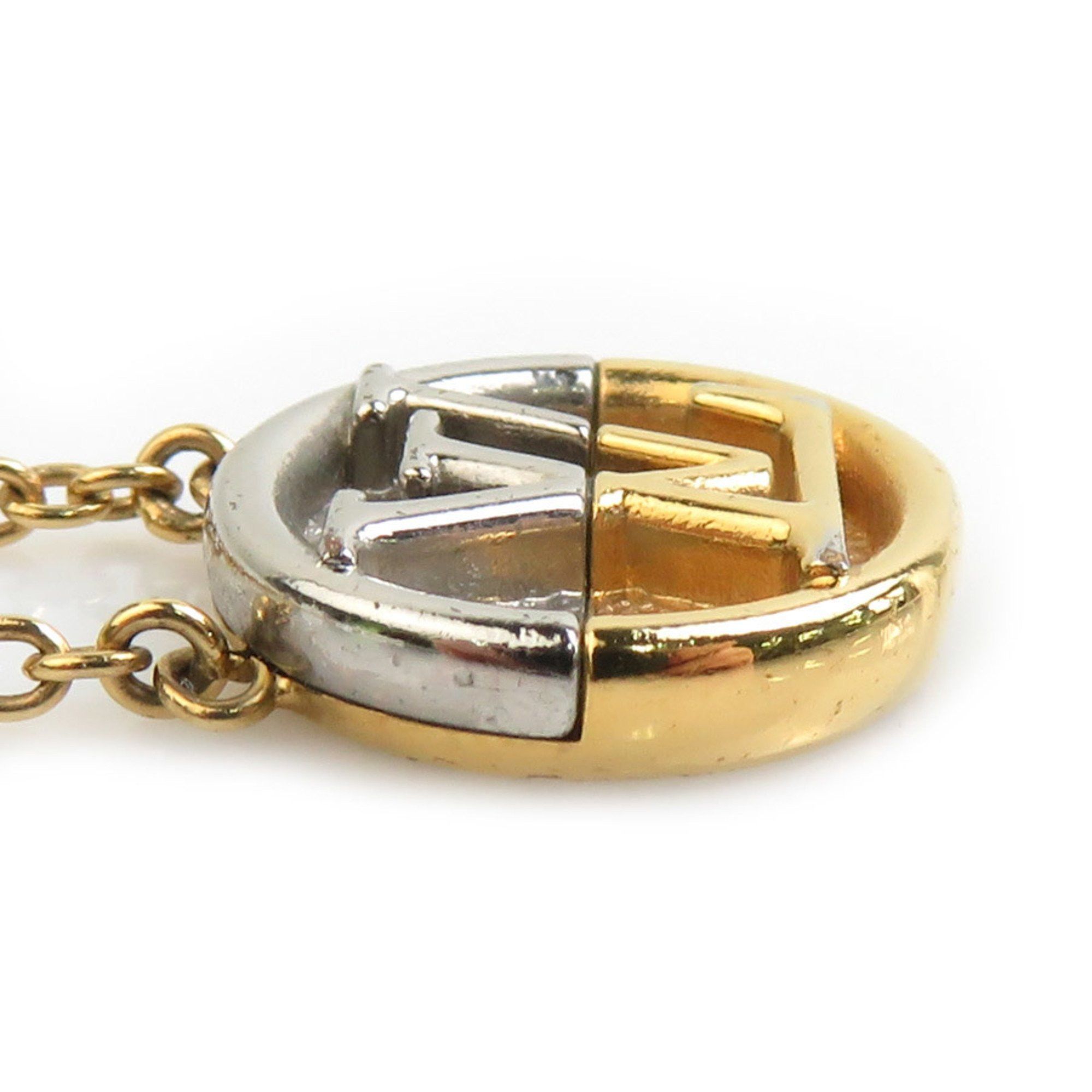 Louis Vuitton Louis Vuitton Necklace Collier LtoV Metal Gold x Silver Men's Women's M69643 h31210i Size ONE SIZE - 3 Thumbnail