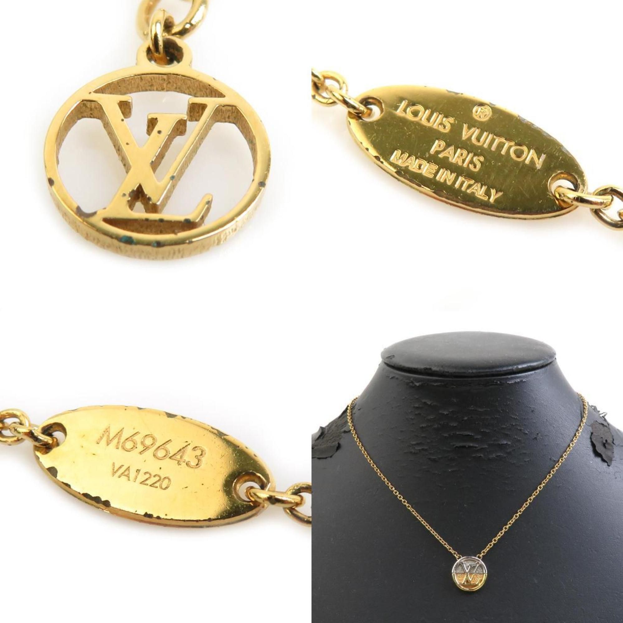 Louis Vuitton Louis Vuitton Necklace Collier LtoV Metal Gold x Silver Men's Women's M69643 h31210i Size ONE SIZE - 5 Thumbnail