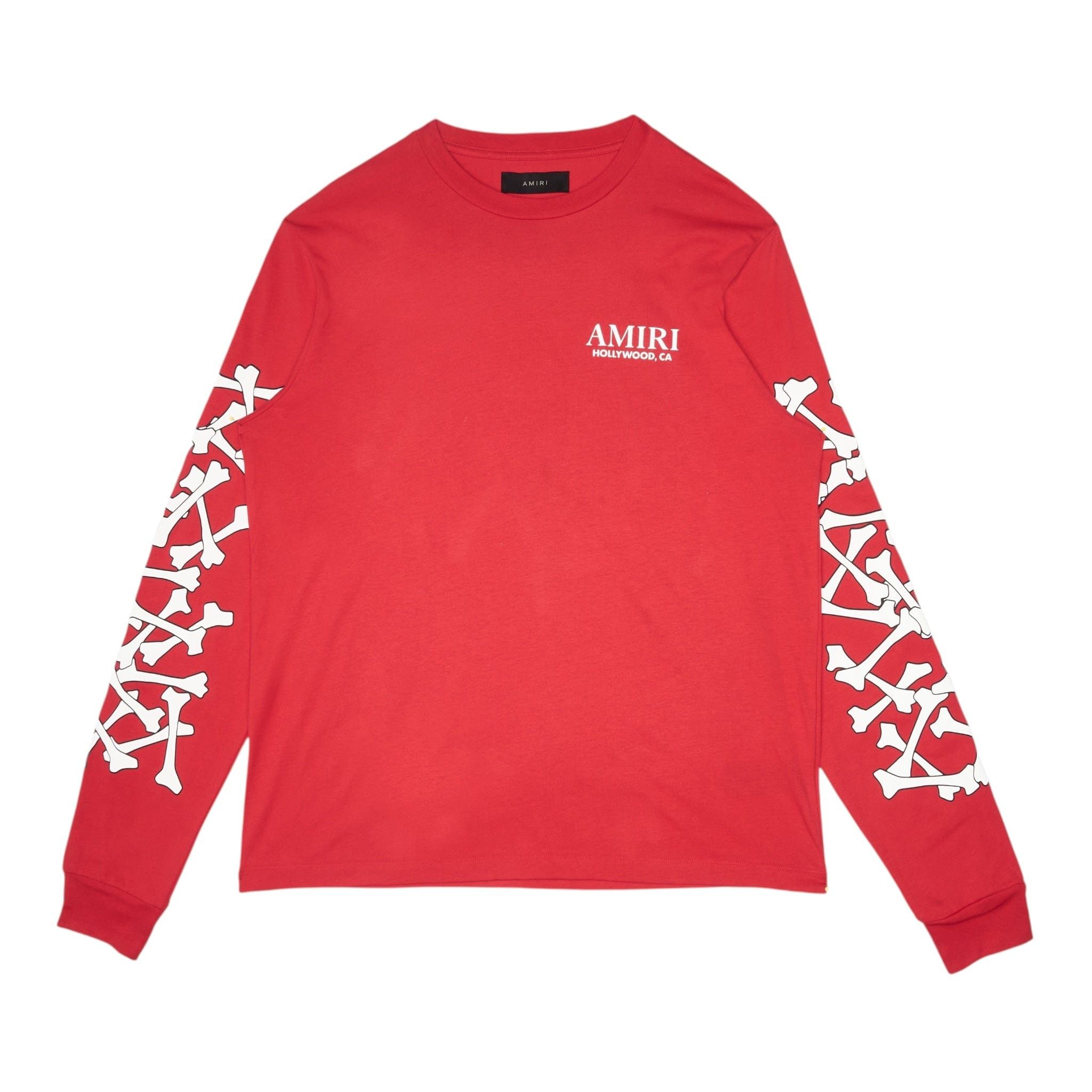 最安値 AMIRI Bones Long Sleeve Tee orange Bones Long-sleeve Tee