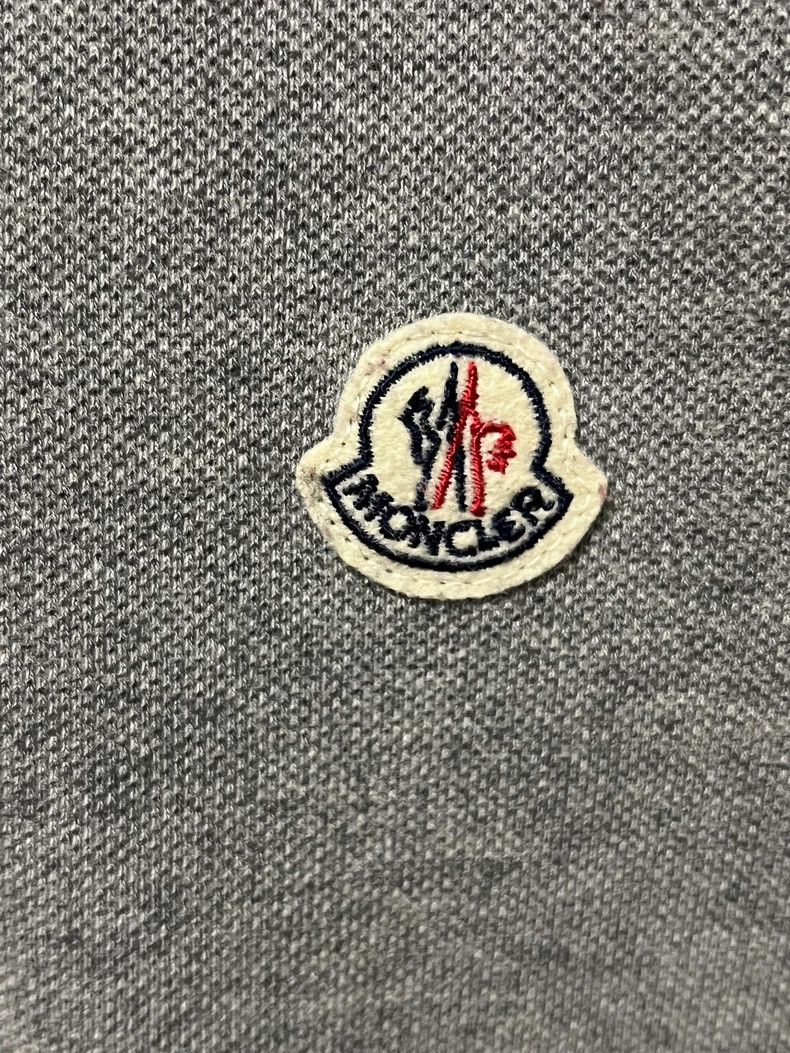Moncler Moncler Men's Gray Polo Shirt with Color Stripes Size US S / EU 44-46 / 1 - 4 Thumbnail