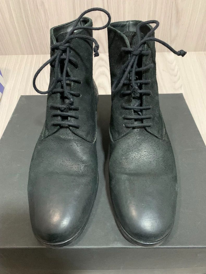 Guidi Black Handcrafted Vintage Wax Leather Boots Size US 10 / EU 43 - 2 Thumbnail