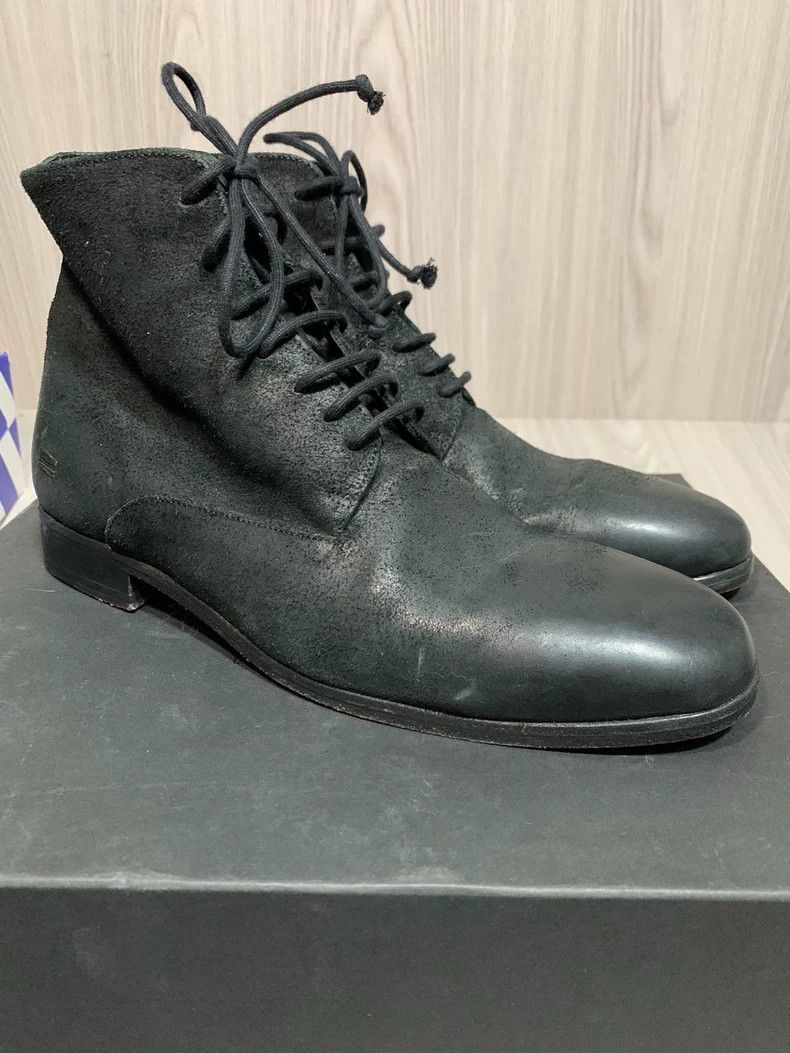 Guidi Black Handcrafted Vintage Wax Leather Boots Size US 10 / EU 43 - 3 Thumbnail