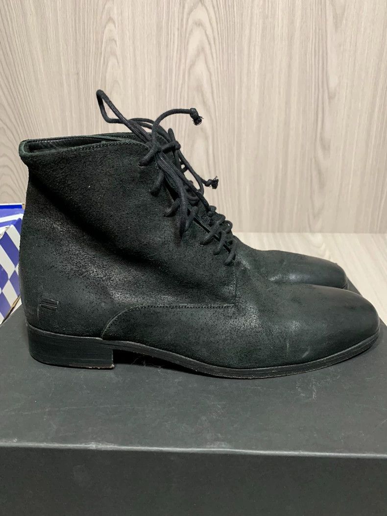 Guidi Black Handcrafted Vintage Wax Leather Boots Size US 10 / EU 43 - 4 Thumbnail