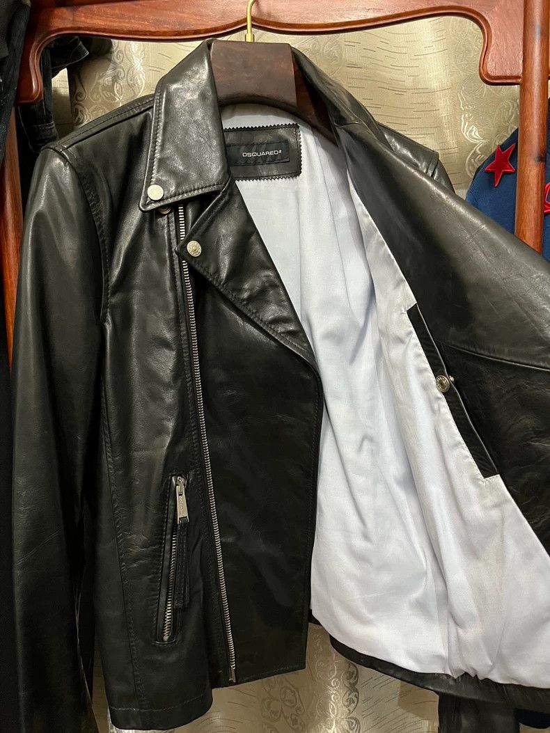 Dsquared2 Dsquared2 Motorcycle Leather Jacket Biker Style Size US M / EU 48-50 / 2 - 5 Thumbnail