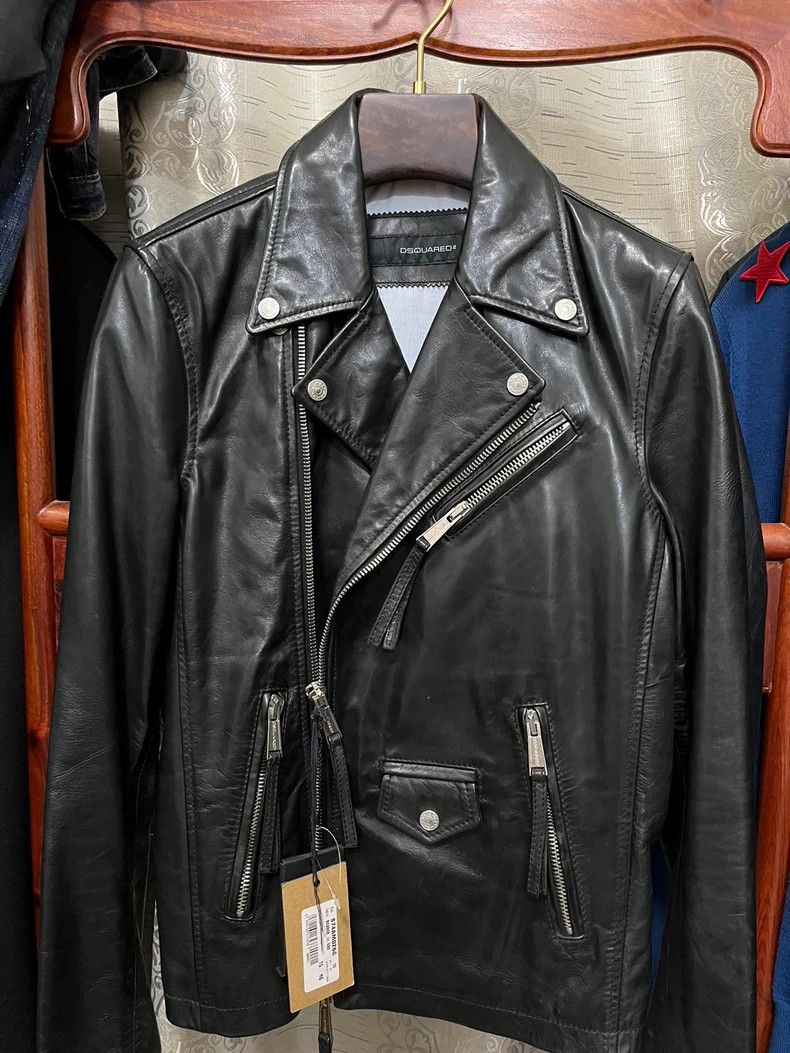 Dsquared2 Dsquared2 Motorcycle Leather Jacket Biker Style Size US M / EU 48-50 / 2 - 2 Thumbnail