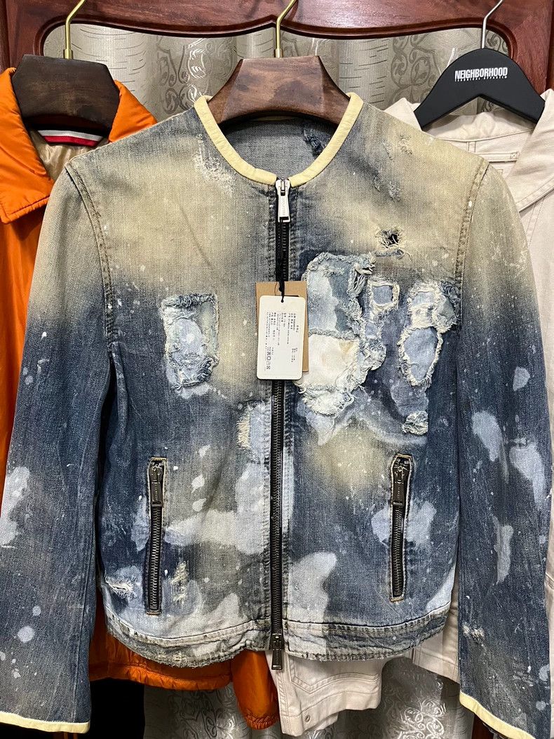 Dsquared2 Dsquared2 Distressed Denim Jacket Size 48 Size US M / EU 48-50 / 2 - 2 Thumbnail