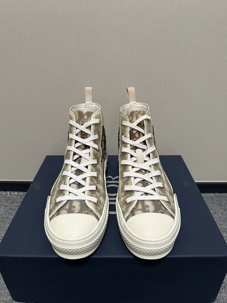 Dior Dior B23 Oblique High Top Sneakers in Black White Size US 10 / EU 43 - 2 Thumbnail