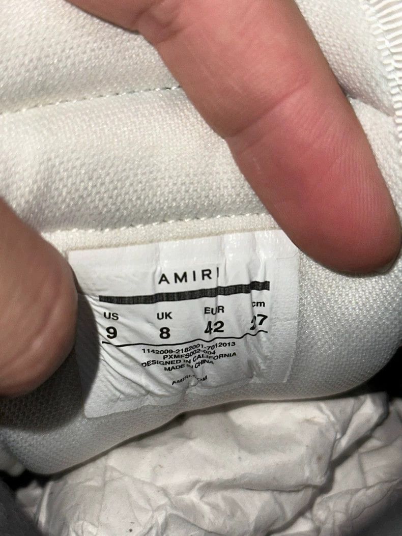 Amiri Amiri Bones Shoes Black and White Size 42 Size US 9 / EU 42 - 8 Thumbnail