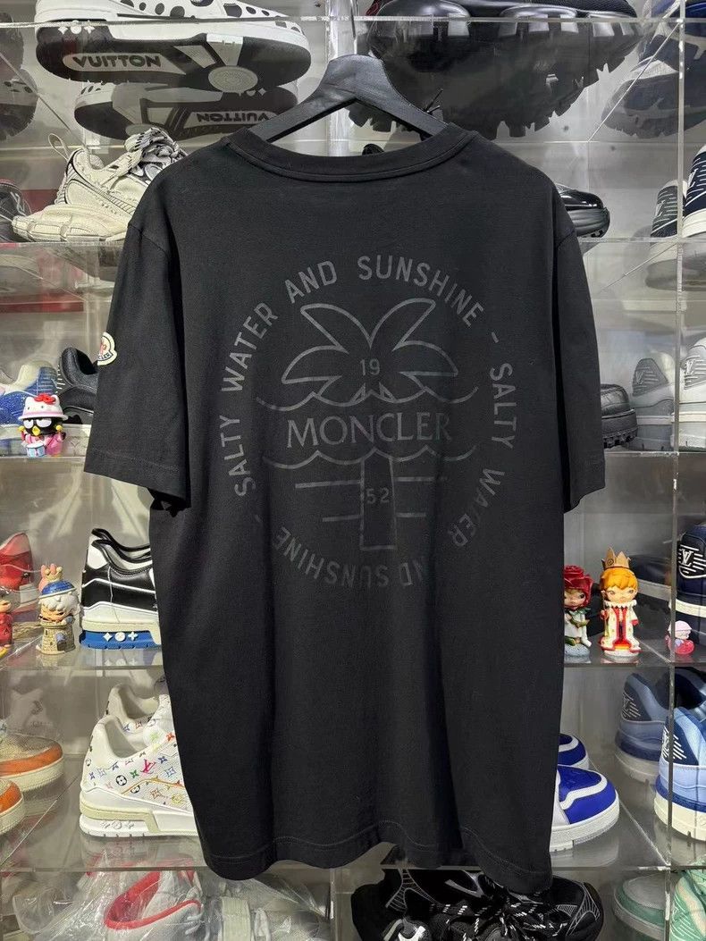 Moncler Moncler Black Graphic Short Sleeve T-Shirt Size US M / EU 48-50 / 2 - 2 Thumbnail