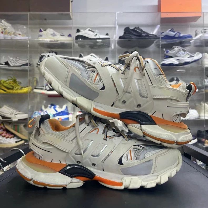 Balenciaga Balenciaga Track Sneakers White and Orange Size 41 Size US 8 / EU 41 - 4 Thumbnail