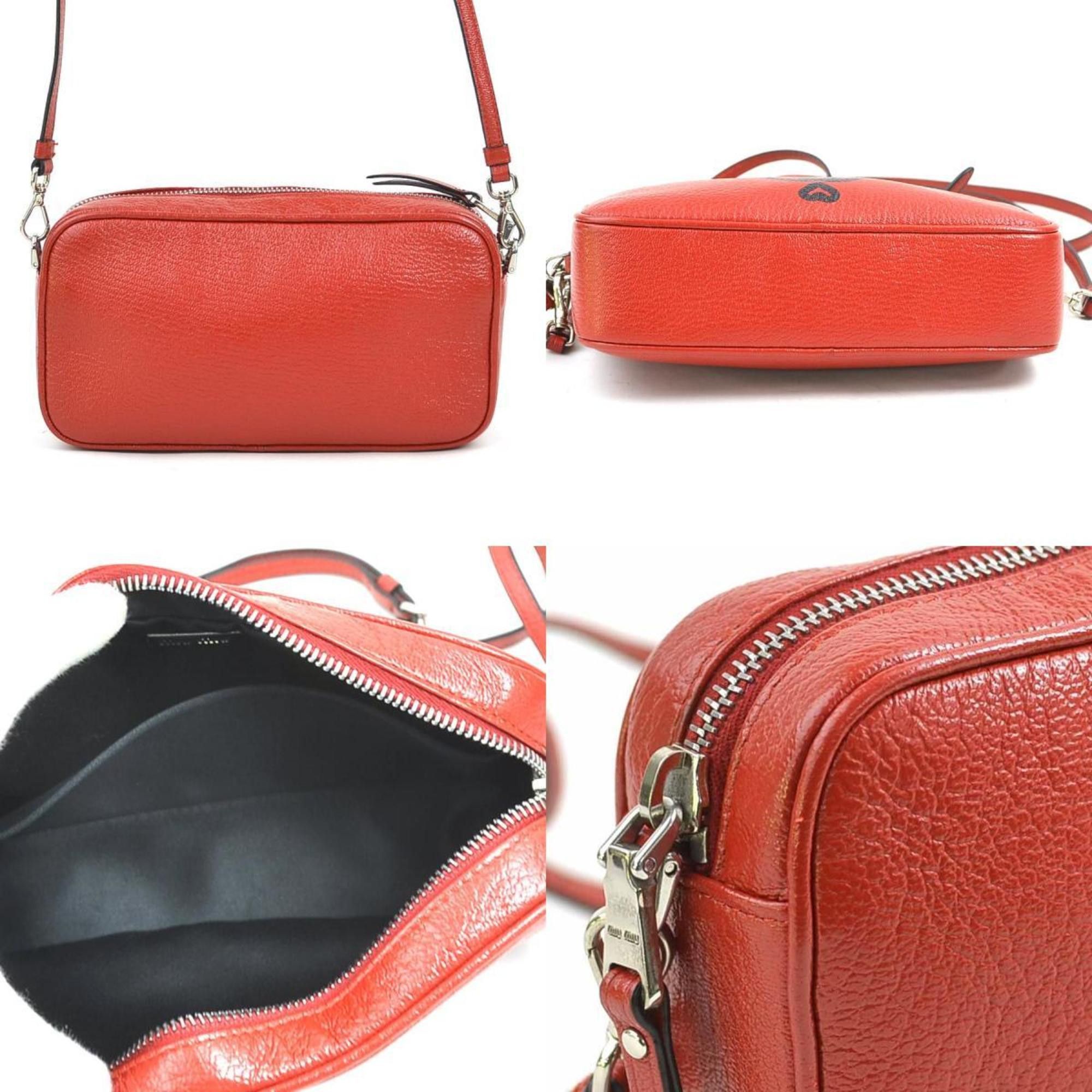 Miu Miu Miu Miu Miu shoulder bag leather red ladies h31188g Size ONE SIZE - 3 Thumbnail