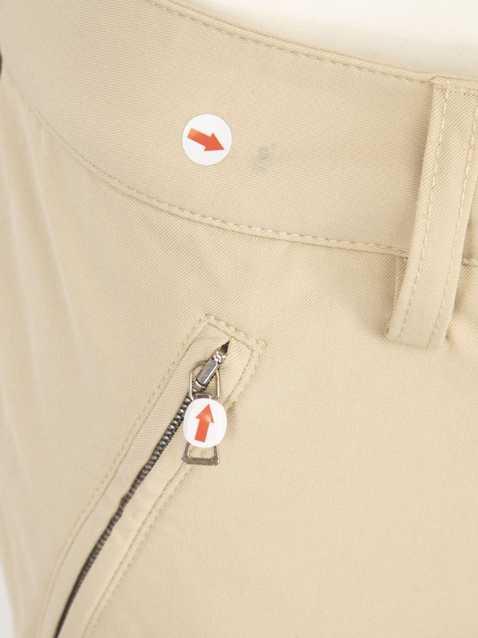 Prada Beige Slim Fit Mid Rise Trousers Size 27" / US 4 / IT 40 - 4 Thumbnail