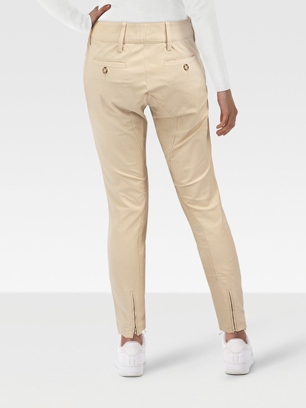 Prada Beige Slim Fit Mid Rise Trousers Size 27" / US 4 / IT 40 - 2 Thumbnail