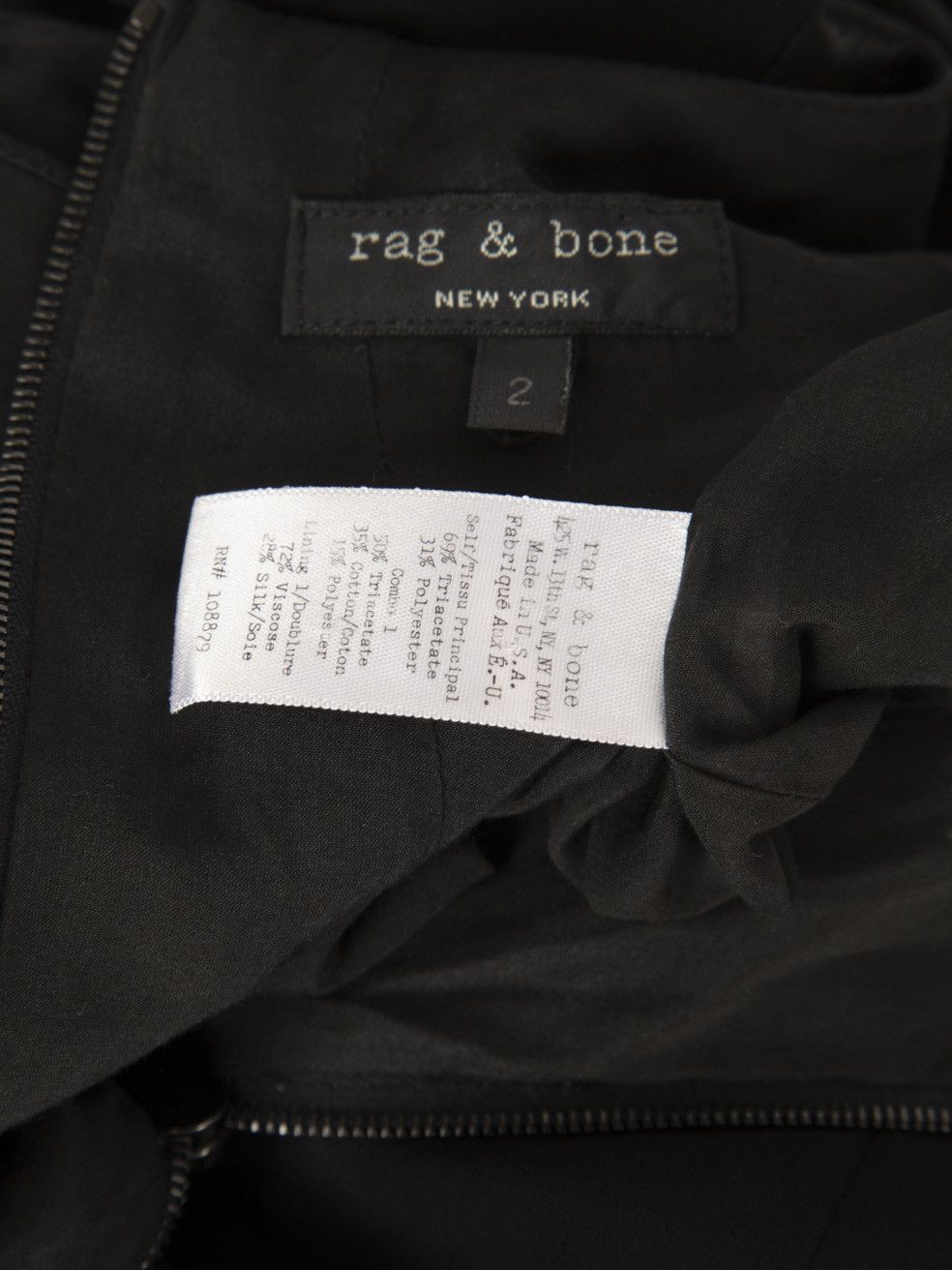 Rag & Bone Black Round Neck Knee Length Dress Size XS / US 0-2 / IT 36-38 - 4 Thumbnail