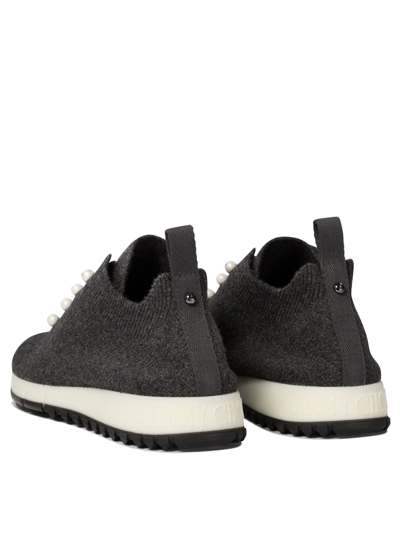Jimmy Choo Veles Cashmere Sneakers Size US 7 / IT 37 - 4 Thumbnail