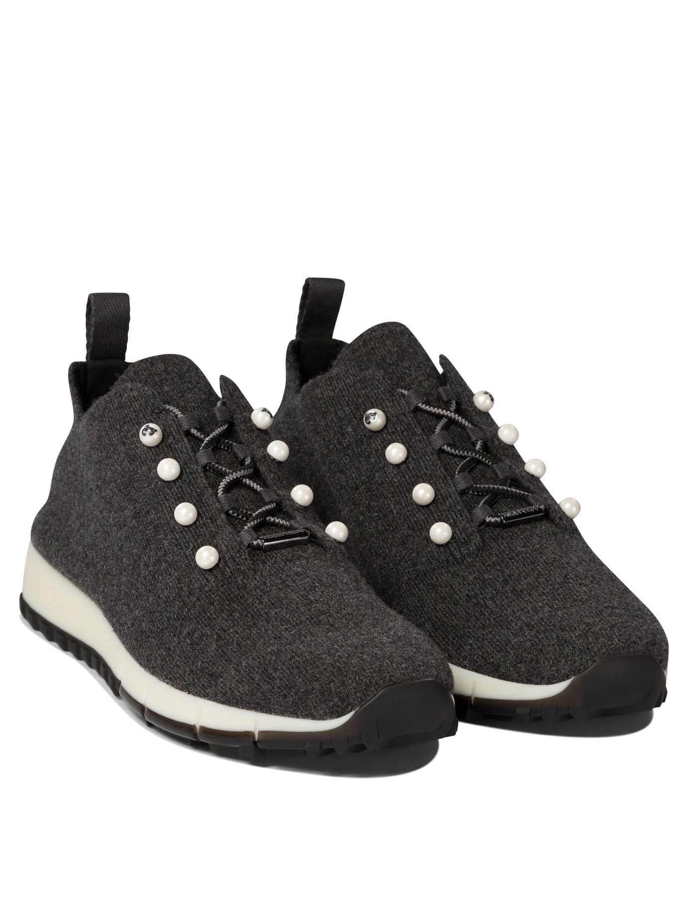 Jimmy Choo Veles Cashmere Sneakers Size US 7 / IT 37 - 2 Thumbnail