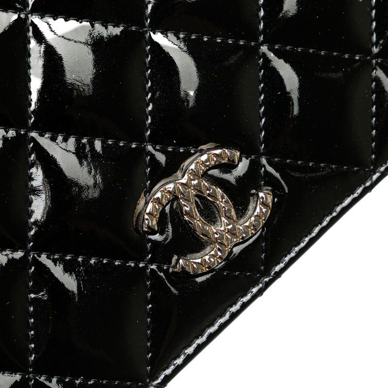 Chanel Chanel Chanel Coco Mark Matelasse Patent Leather Long Wallet Enamel Long Wallet Size ONE SIZE - 6 Thumbnail