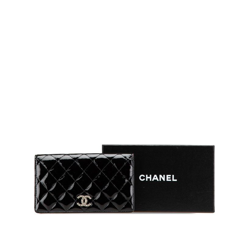 Chanel Chanel Chanel Coco Mark Matelasse Patent Leather Long Wallet Enamel Long Wallet Size ONE SIZE - 15 Thumbnail