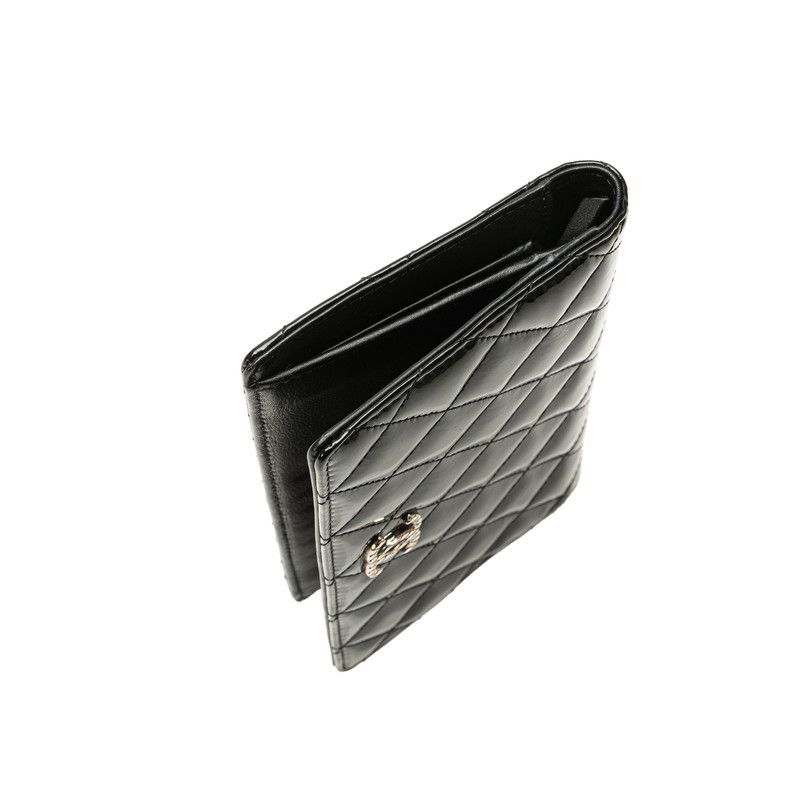 Chanel Chanel Chanel Coco Mark Matelasse Patent Leather Long Wallet Enamel Long Wallet Size ONE SIZE - 4 Thumbnail