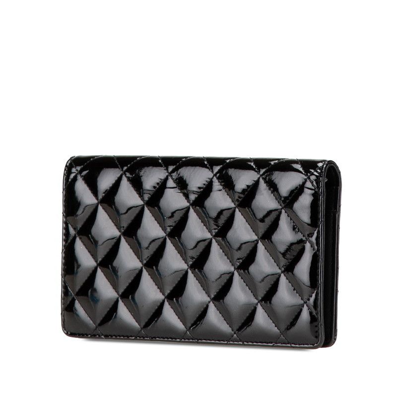 Chanel Chanel Chanel Coco Mark Matelasse Patent Leather Long Wallet Enamel Long Wallet Size ONE SIZE - 2 Thumbnail