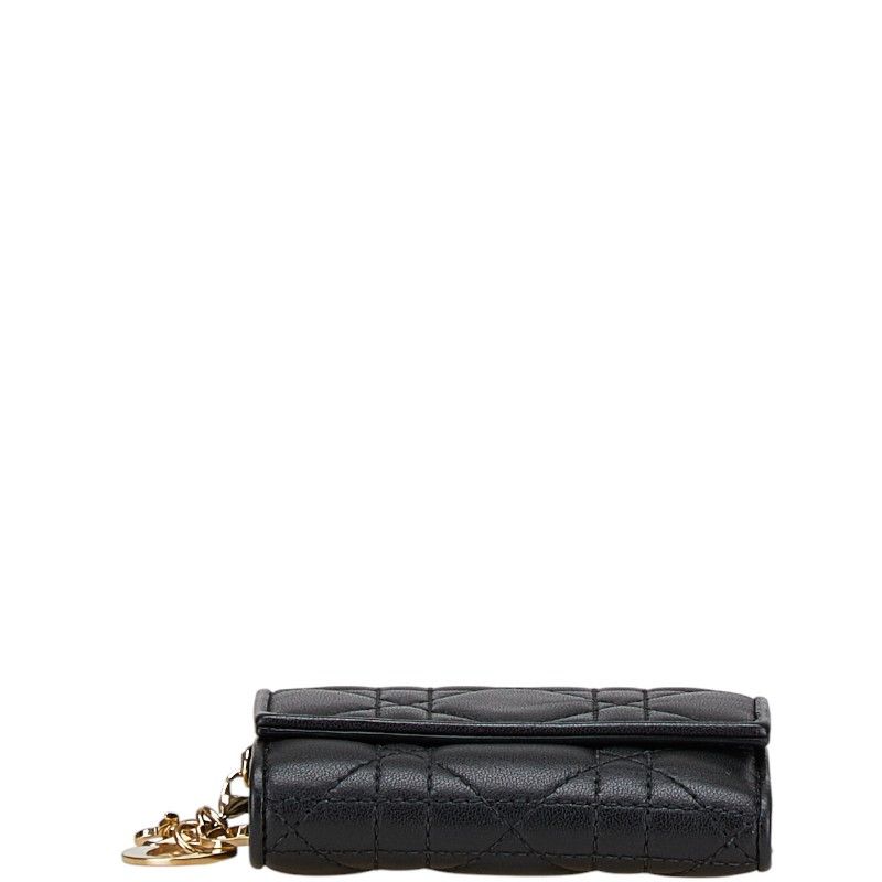 Dior Dior Dior Lady Dior Cannage Lambskin Compact Wallet Leather Short Wallet Size ONE SIZE - 3 Thumbnail