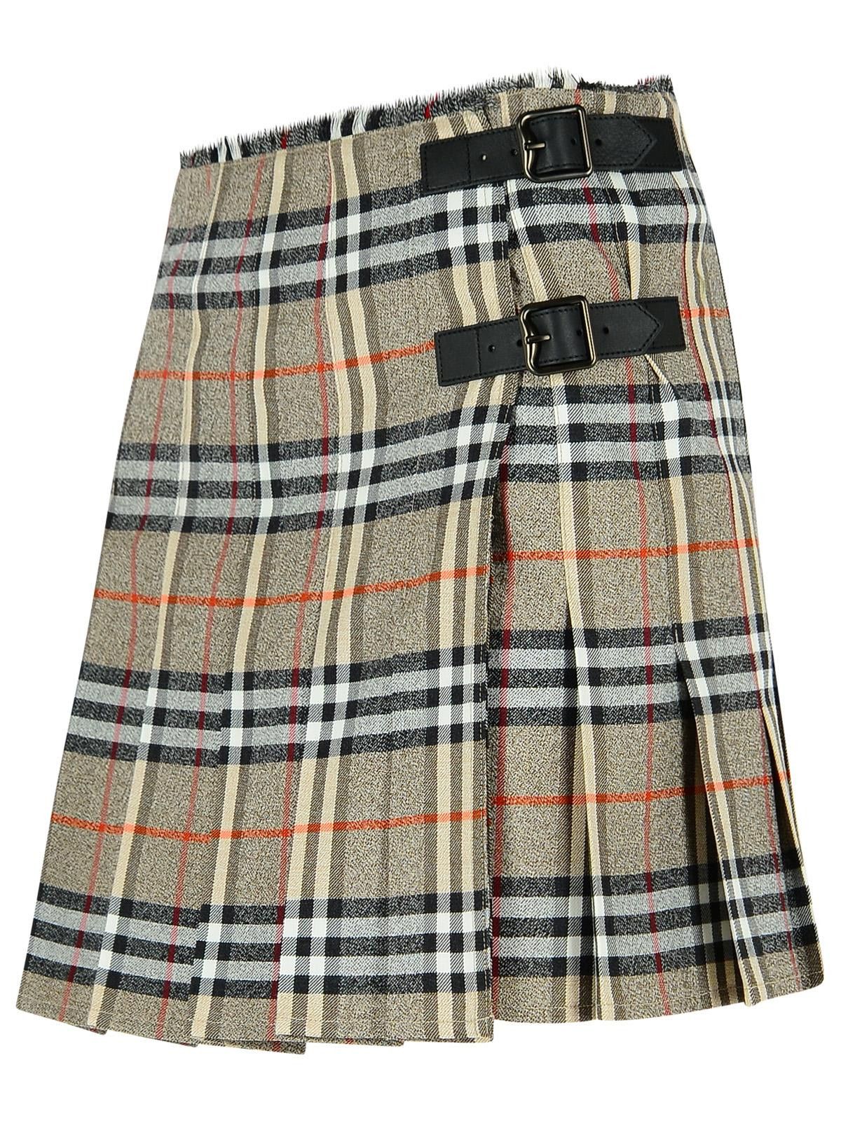 Burberry BURBERRY Grey Wool Mini Kilt Size 27" / US 4 / IT 40 - 2 Thumbnail