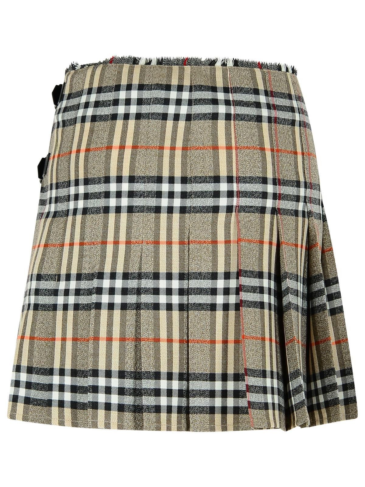 Burberry BURBERRY Grey Wool Mini Kilt Size 27" / US 4 / IT 40 - 3 Thumbnail