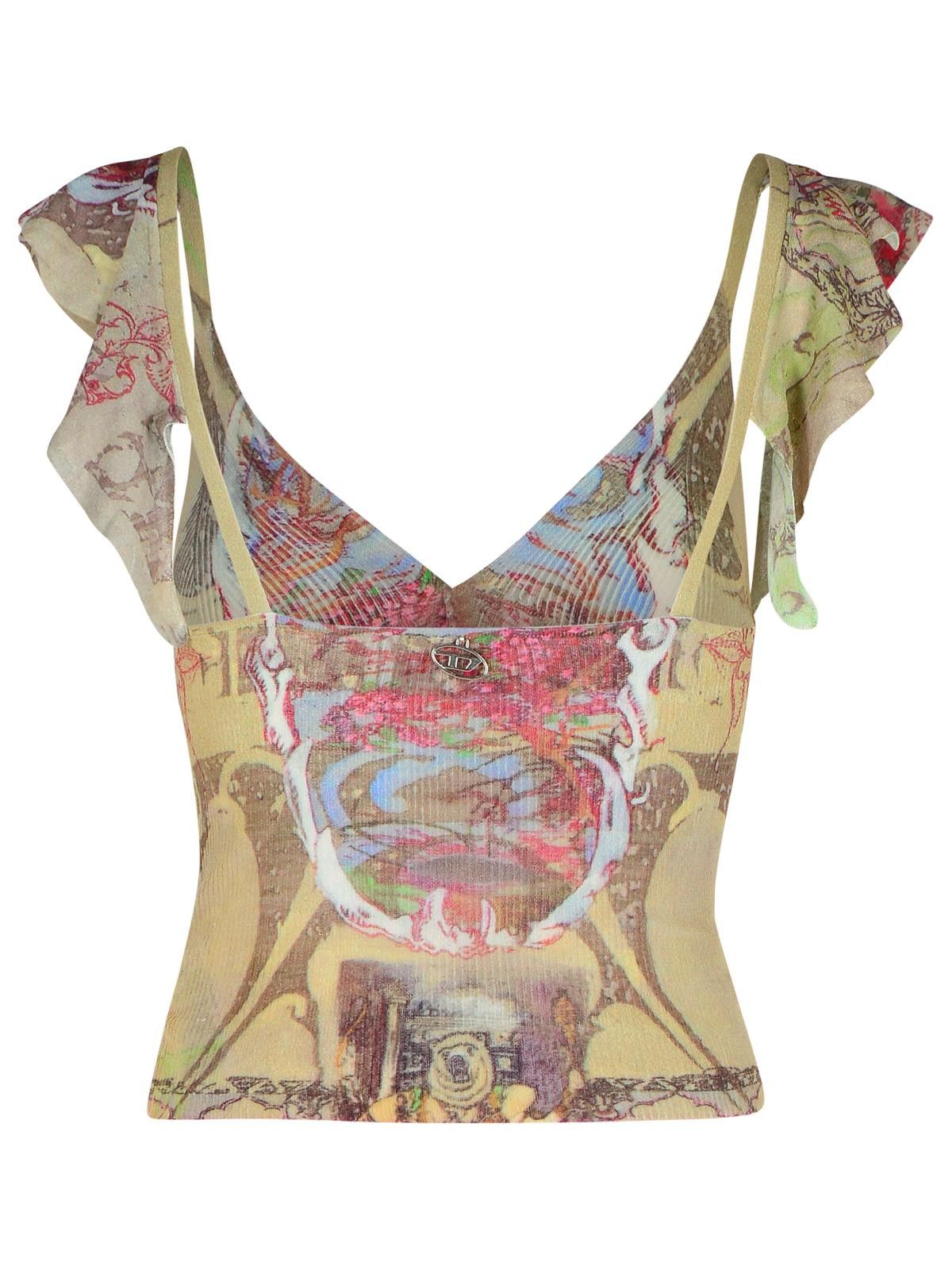 Diesel DIESEL Fiore' Multicolor Cotton Blend Top Size S / US 4 / IT 40 - 3 Thumbnail