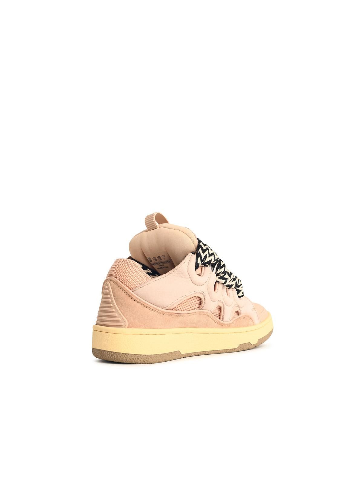 Lanvin LANVIN 'Curb' Pink Leather Blend Sneakers Size US 5 / IT 35 - 3 Thumbnail