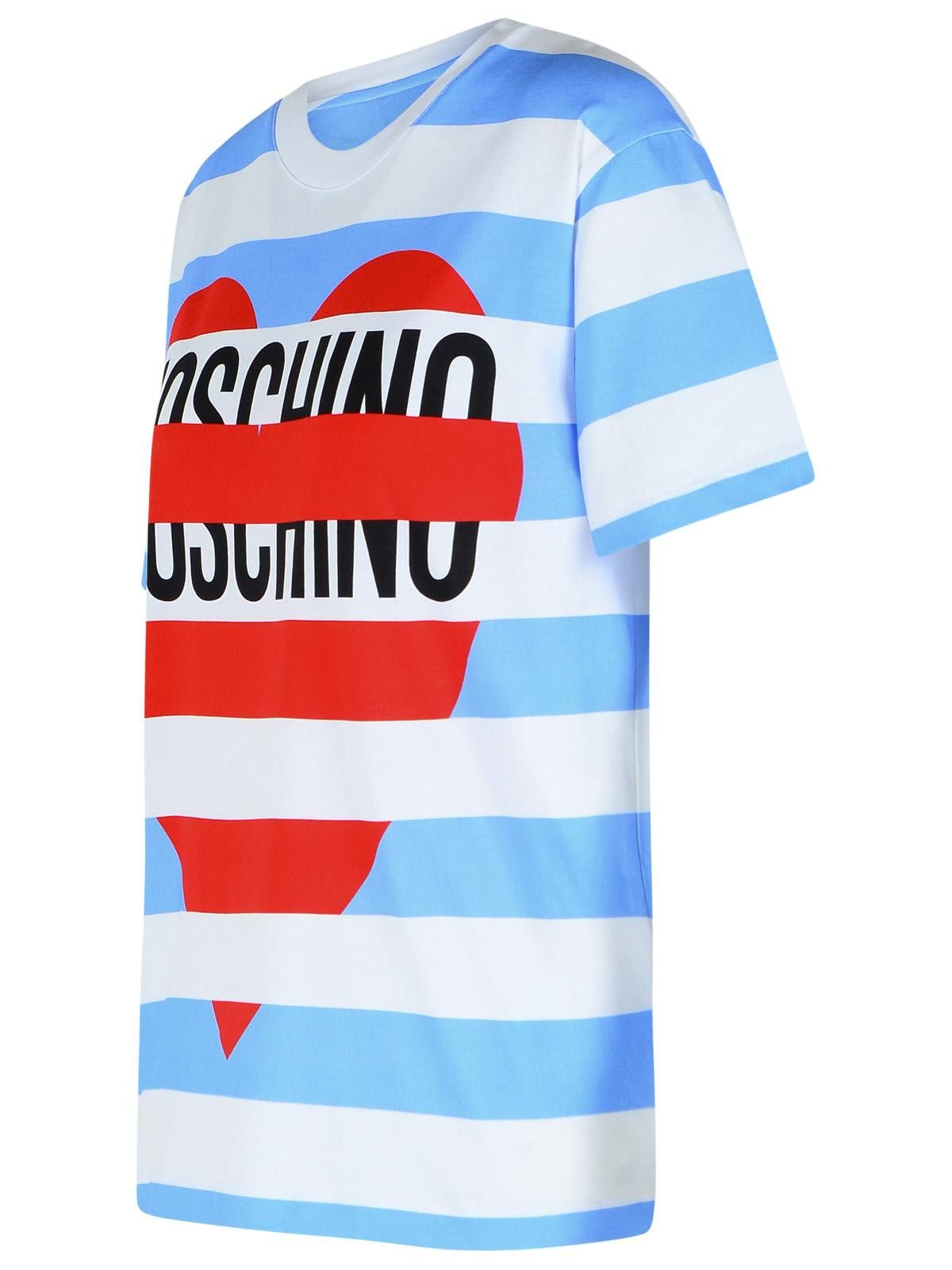 Moschino MOSCHINO JEANS Light Blue Cotton T-Shirt Size XS / US 0-2 / IT 36-38 - 2 Thumbnail