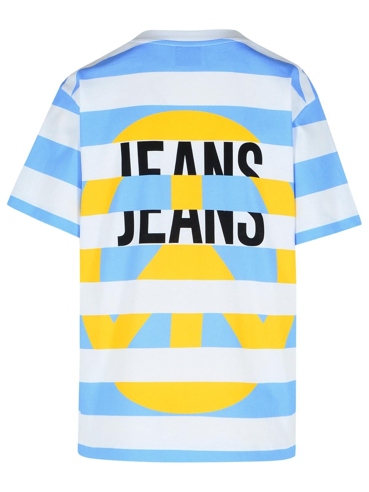 Moschino MOSCHINO JEANS Light Blue Cotton T-Shirt Size XS / US 0-2 / IT 36-38 - 3 Thumbnail