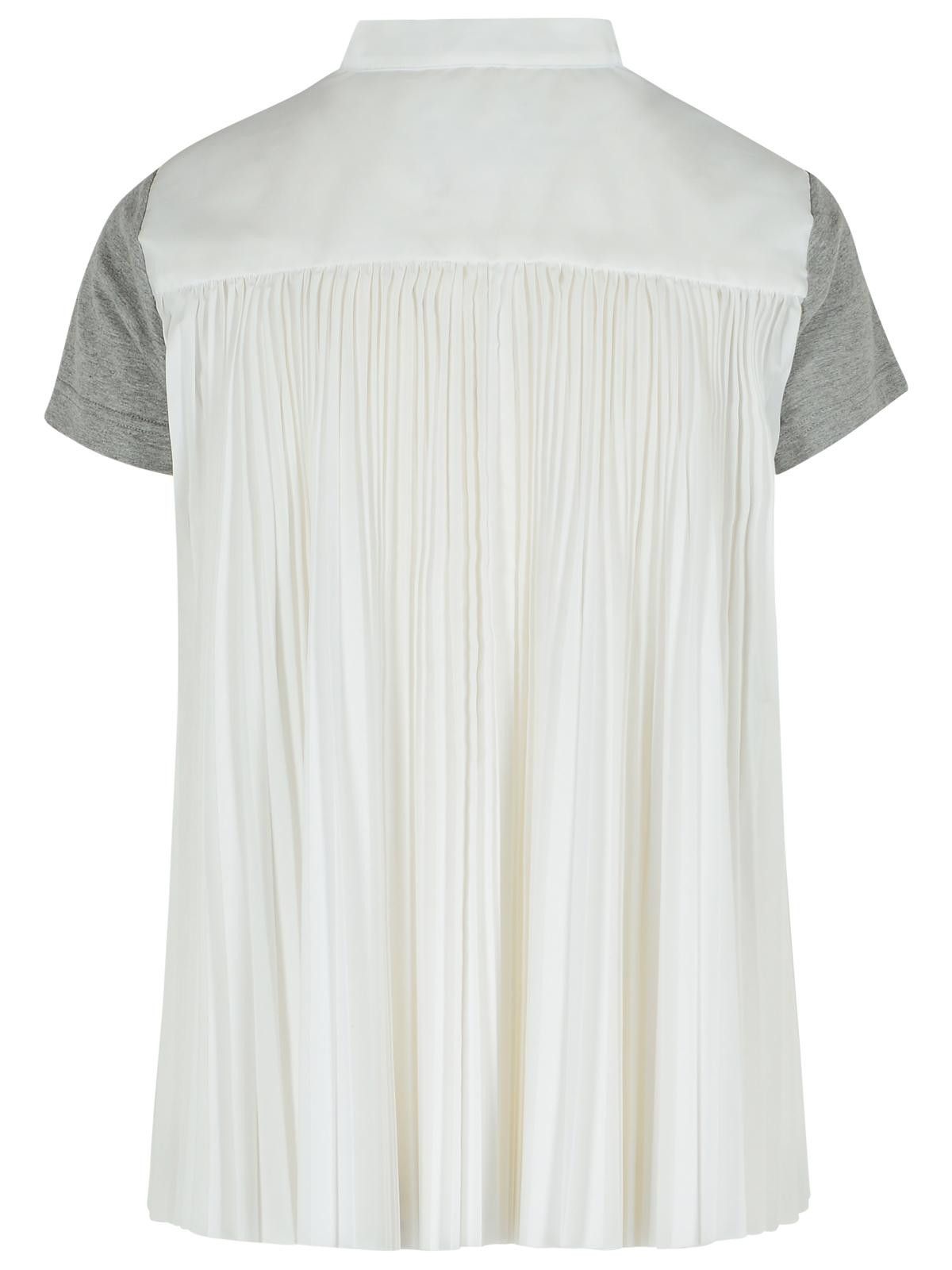 Sacai SACAI Gray Cotton T-Shirt Size L / US 10 / IT 46 - 3 Thumbnail