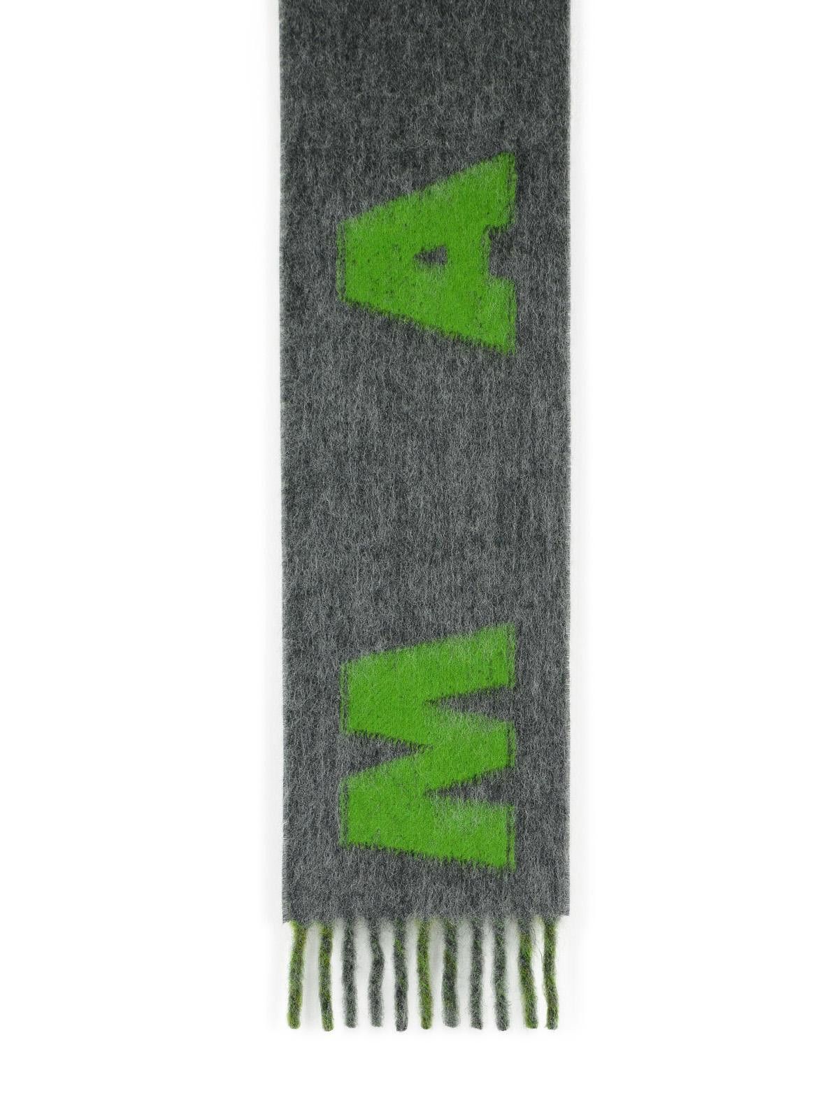 Marni MARNI Grey Mohair Blend Scarf With Fringes Size ONE SIZE - 2 Thumbnail