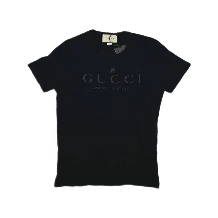 Gucci Gucci Black Logo Print Short Sleeve T-Shirt Size US M / EU 48-50 / 2 - 2 Thumbnail