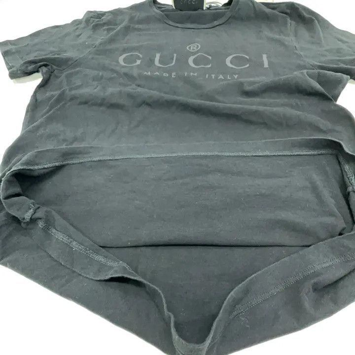 Gucci Gucci Black Logo Print Short Sleeve T-Shirt Size US M / EU 48-50 / 2 - 10 Thumbnail