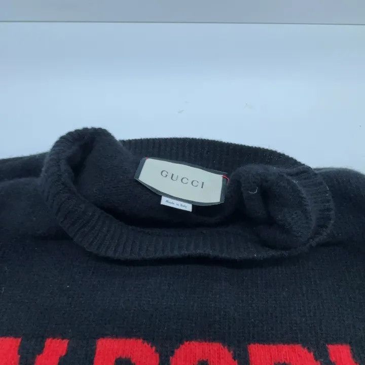Gucci Gucci Black Crewneck Sweater with Logo Design Size US M / EU 48-50 / 2 - 6 Thumbnail