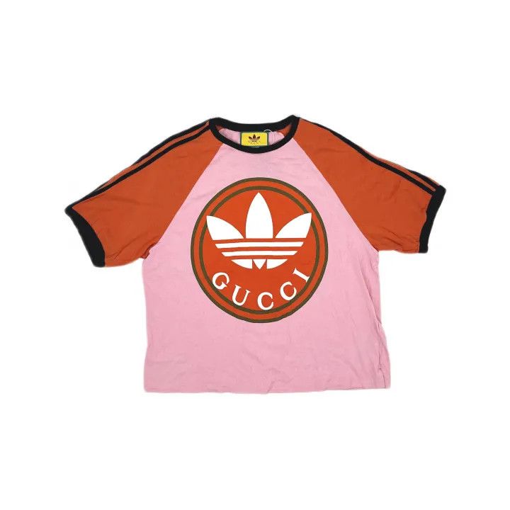 Gucci Gucci x Adidas Logo Print Short Sleeve T-Shirt Size US M / EU 48-50 / 2 - 2 Thumbnail