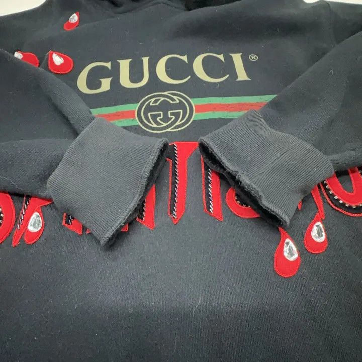 Gucci Gucci Black Crystal Hoodie Size US XS / EU 42 / 0 - 9 Thumbnail