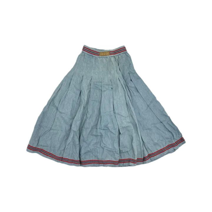 Gucci Gucci Pleated Denim Long Skirt Size US 38 / EU 54 - 2 Thumbnail