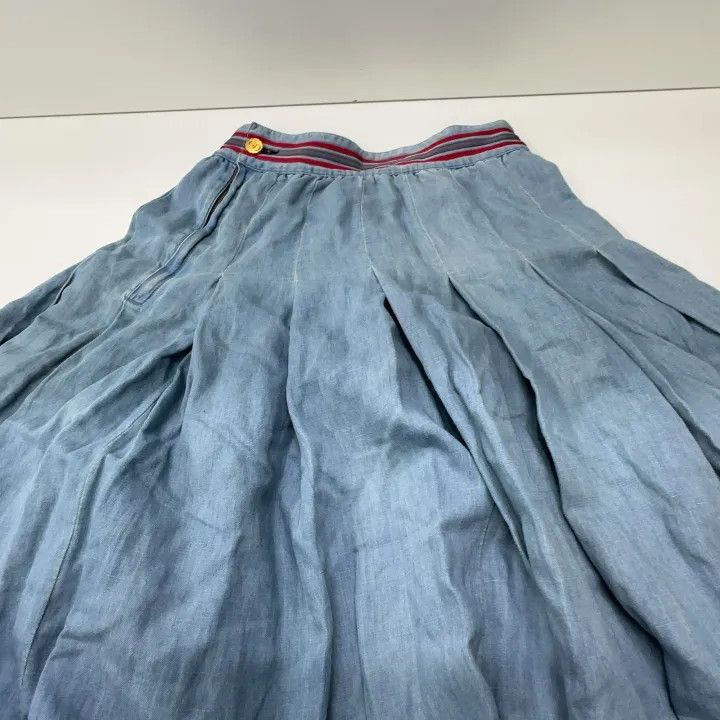 Gucci Gucci Pleated Denim Long Skirt Size US 38 / EU 54 - 12 Thumbnail