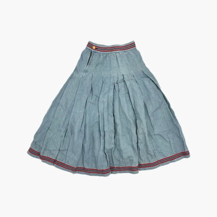 Gucci Gucci Pleated Denim Long Skirt Size US 38 / EU 54 - 3 Thumbnail