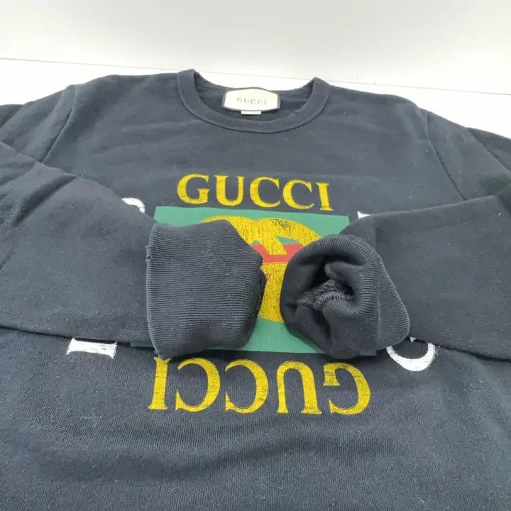 Gucci Gucci Black Logo Print Long Sleeve Sweatshirt Size US XS / EU 42 / 0 - 9 Thumbnail