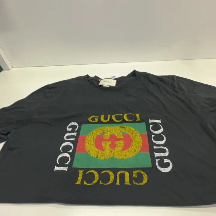 Gucci Gucci Distressed Flag Short Sleeve T-Shirt Size US XXL / EU 58 / 5 - 8 Thumbnail