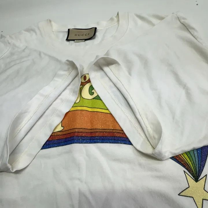 Gucci Gucci Rainbow Print Short Sleeve T-Shirt Size US XL / EU 56 / 4 - 9 Thumbnail