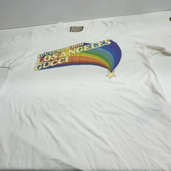 Gucci Gucci Rainbow Print Short Sleeve T-Shirt Size US XL / EU 56 / 4 - 10 Thumbnail
