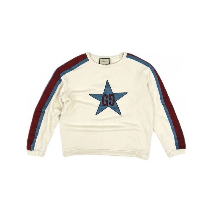 Gucci Gucci Logo Star Pullover Sweatshirt for Men Size US M / EU 48-50 / 2 - 2 Thumbnail