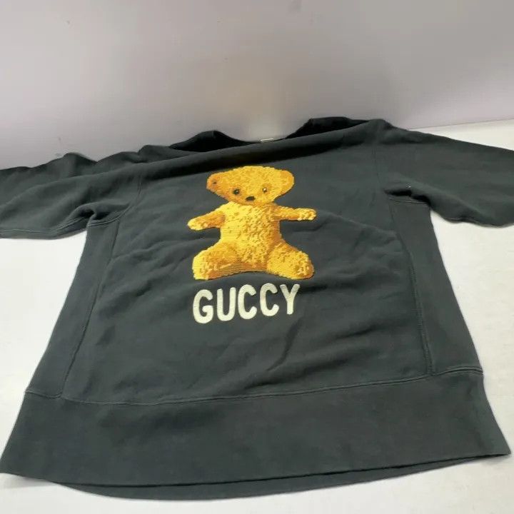 Gucci Gucci Teddy Bear Embroidered Cotton Sweatshirt Size US M / EU 48-50 / 2 - 12 Thumbnail