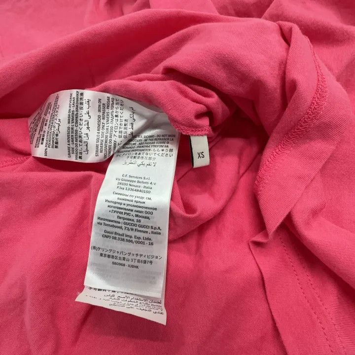 Gucci Gucci SS23 Pink Logo Embroidered T-Shirt Size US XS / EU 42 / 0 - 5 Thumbnail